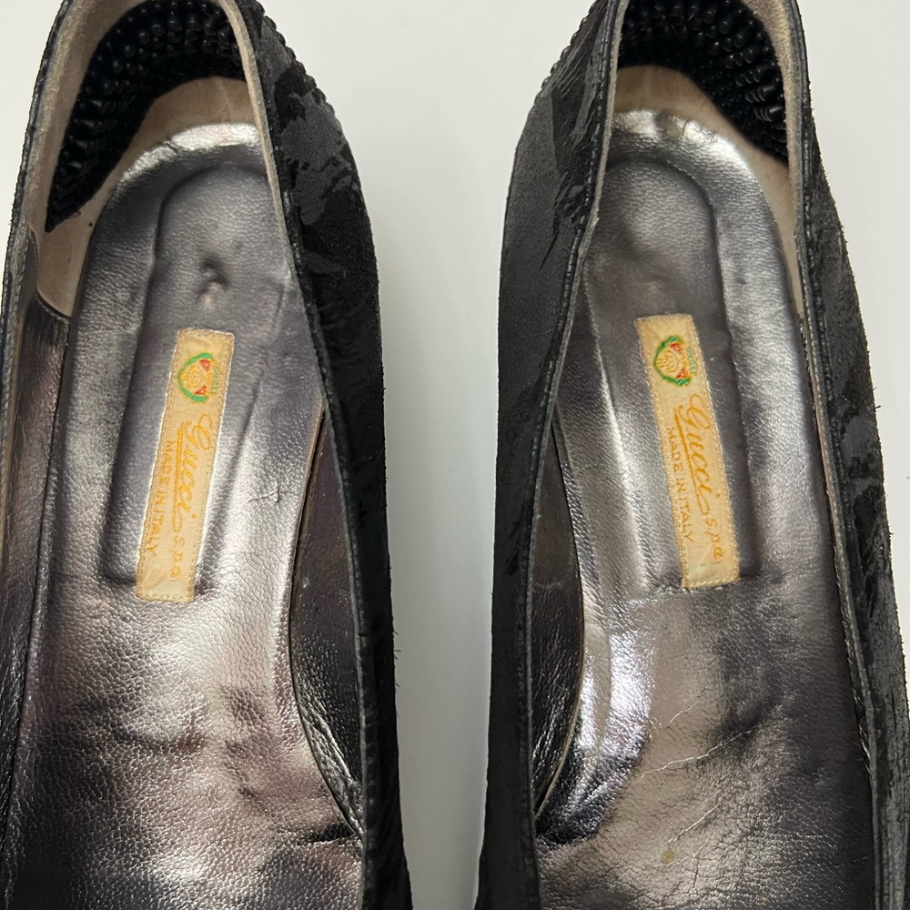 Vintage Gucci black flats size 39 Made in Italy - Picture 3 of 6